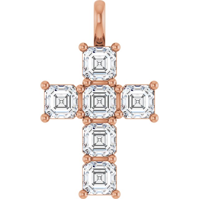 10K Rose 2 CTW Lab-Grown Diamond Pendant