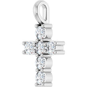 10K White 1/3 CTW Lab-Grown Diamond Pendant