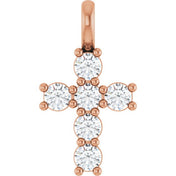 10K Rose 1/3 CTW Lab-Grown Diamond Pendant