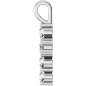 10K White 1/3 CTW Lab-Grown Diamond Pendant
