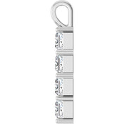 10K White 1 1/2 CTW Lab-Grown Diamond Pendant