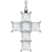 10K White 1 1/2 CTW Lab-Grown Diamond Pendant