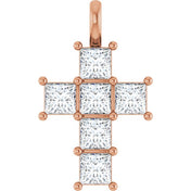 10K Rose 1 1/2 CTW Lab-Grown Diamond Pendant