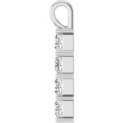 10K White 1 CTW Lab-Grown Diamond Pendant
