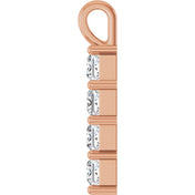 10K Rose 1 CTW Lab-Grown Diamond Pendant