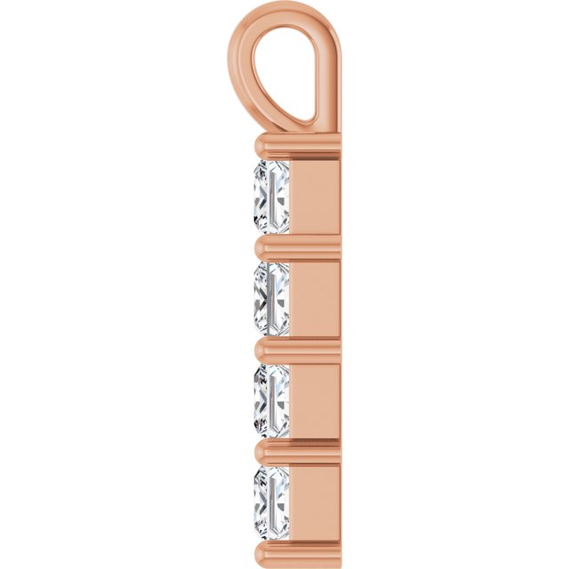 10K Rose 1 CTW Lab-Grown Diamond Pendant