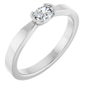 Sterling Silver 1/4 CT Natural Diamond Ring