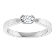 14K White 1/4 CT Natural Diamond Ring