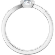 Sterling Silver 1/4 CT Natural Diamond Ring