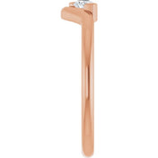 14K Rose 1/6 CT Natural Diamond Ring