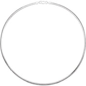 Sterling Silver 3 mm Omega 16" Chain