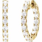 14K Yellow 2 5/8 CTW Lab-Grown Diamond Inside-Outside 20.6 mm Hoop Earrings