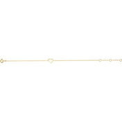 14K Yellow Heart 7" Bracelet