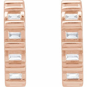 14K Rose 1/5 CTW Natural Diamond 11.6 mm Hoop Earrings