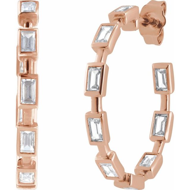 4 CTW Lab-Grown Diamond 24.5 mm Hoop Earrings