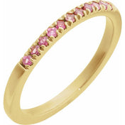 14K Yellow Natural Pink Tourmaline Ring