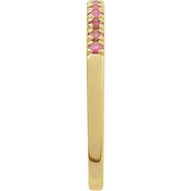14K Yellow Natural Pink Tourmaline Ring