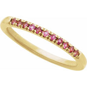 14K Yellow Natural Pink Tourmaline Ring