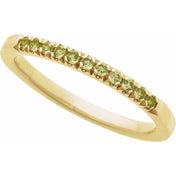 14K Yellow Natural Peridot Ring