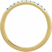 14K Yellow Natural London Blue Topaz Ring