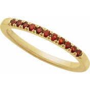 14K Yellow Natural Mozambique Garnet Ring