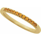 14K Yellow Natural Citrine Ring