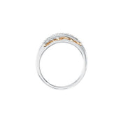 14K White/Rose .08 CTW Diamond Me & My Two Friends? Ring