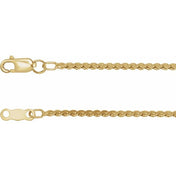 14K Yellow 1.7 mm Serpentine 24" Chain