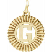 10K Yellow Gold Initial Pendant Necklace – Personalized Alphabet Jewelry Charm