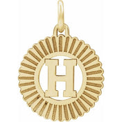 10K Yellow Gold Initial Pendant Necklace – Personalized Alphabet Jewelry Charm
