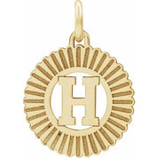 14K Yellow Gold-Plated Sterling Silver Initial H Pendant