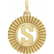 10K Yellow Gold Initial Pendant Necklace – Personalized Alphabet Jewelry Charm