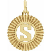 14K Yellow Gold-Plated Sterling Silver Initial S Pendant