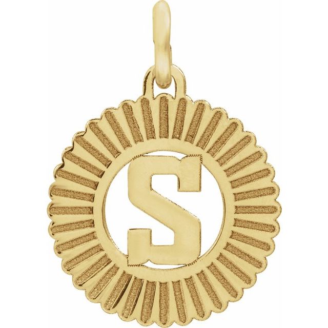 14K Yellow Gold-Plated Sterling Silver Initial S Pendant