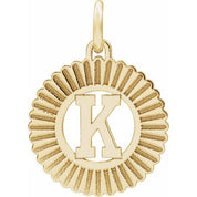 14K Yellow Gold-Plated Sterling Silver Initial K Pendant