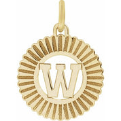 14K Yellow Gold-Plated Sterling Silver Initial W Pendant