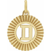 14K Yellow Gold-Plated Sterling Silver Initial D Pendant
