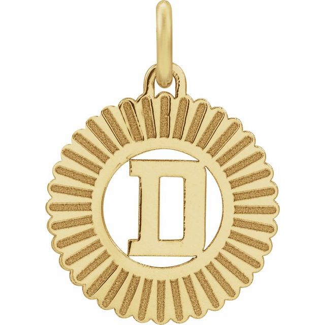 14K Yellow Gold-Plated Sterling Silver Initial D Pendant