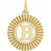 14K Yellow Gold-Plated Sterling Silver Initial B Pendant