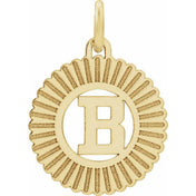 10K Yellow Gold Initial Pendant Necklace – Personalized Alphabet Jewelry Charm