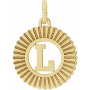 10K Yellow Gold Initial Pendant Necklace – Personalized Alphabet Jewelry Charm