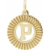 14K Yellow Gold-Plated Sterling Silver Initial P Pendant