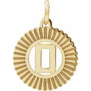 14K Yellow Gold-Plated Sterling Silver Initial O Pendant