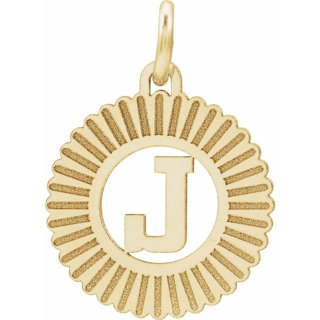 14K Yellow Gold-Plated Sterling Silver Initial J Pendant