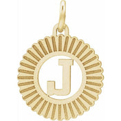 10K Yellow Gold Initial Pendant Necklace – Personalized Alphabet Jewelry Charm
