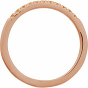 14K Rose Natural Citrine Ring