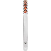 Sterling Silver Natural Mozambique Garnet Ring