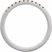 14K White Natural Mozambique Garnet Ring