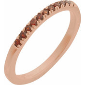 14K Rose Natural Mozambique Garnet Ring