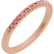 14K Rose Natural Pink Tourmaline Ring